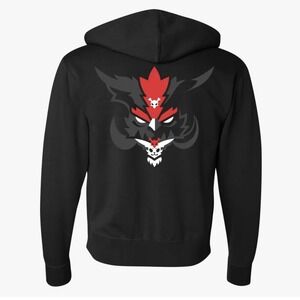 Riot Games League Of Legends Black Zip Hoodie Size Large Black Mega Gnar‎